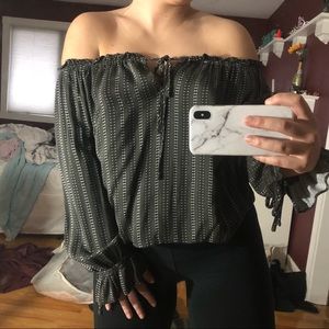 Long Sleeve Off-The-Shoulder Top